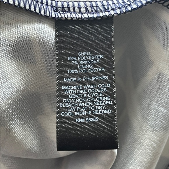 Express Navy and White Strapless Floral Dress - Picture 9 of 10